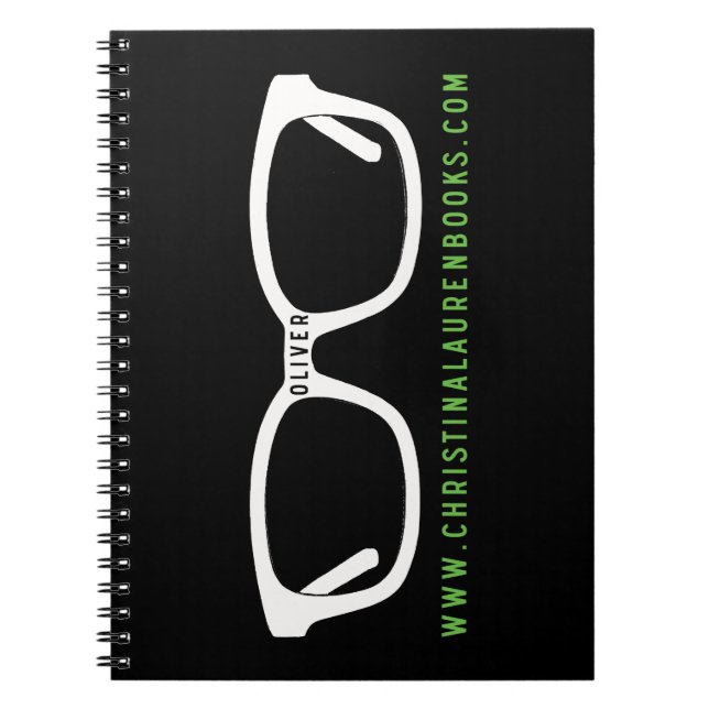 Oliver Glasses Spiral Notebook (Front)