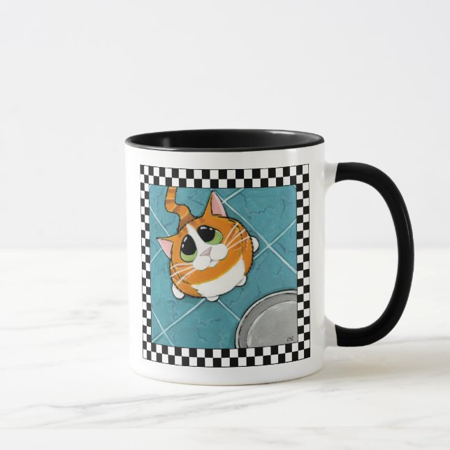 Oliver | Hungry Ginger Tabby Cat | Cat Art Mug (Right)