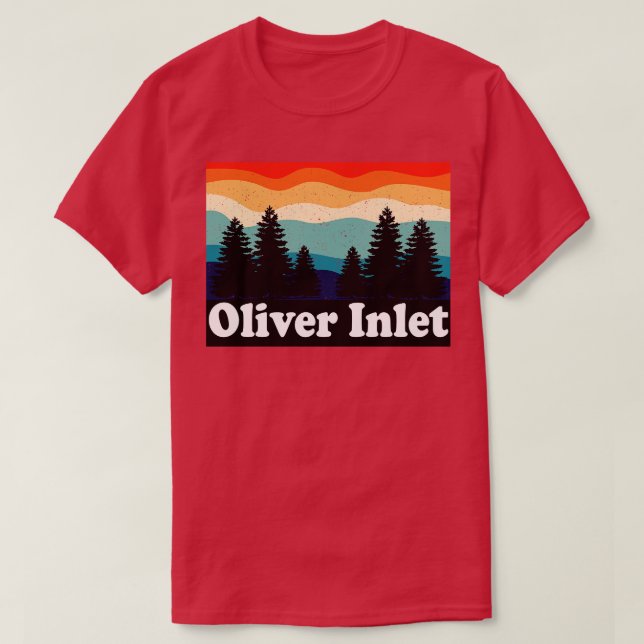 Oliver Inlet Alaska Retro T-Shirt (Design Front)