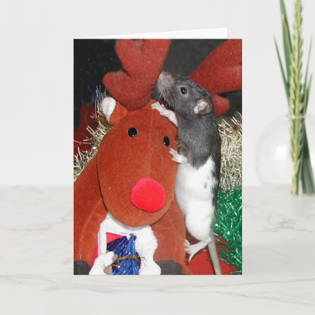 Oliver meets Rudolf Holiday Card (Front)