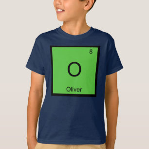 Oliver Name Chemistry Element Periodic Table T-Shirt