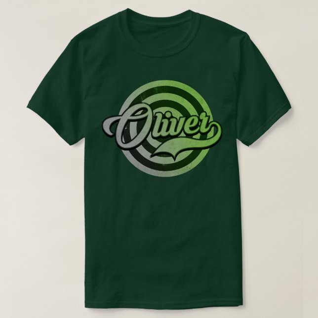 Oliver Olive Name T-Shirt (Design Front)