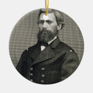 Oliver Otis Howard (1830-1909), engraved by Robert Ceramic Tree Decoration