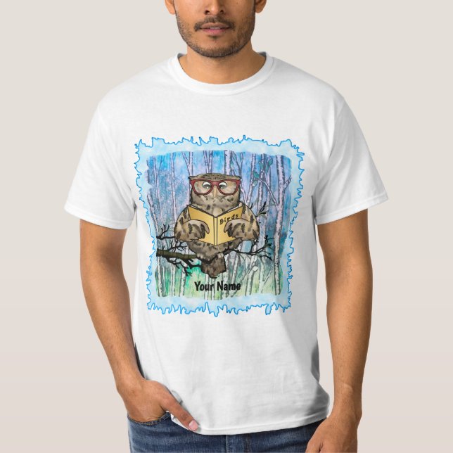 Oliver Owl Reads T-Shirt (Front)