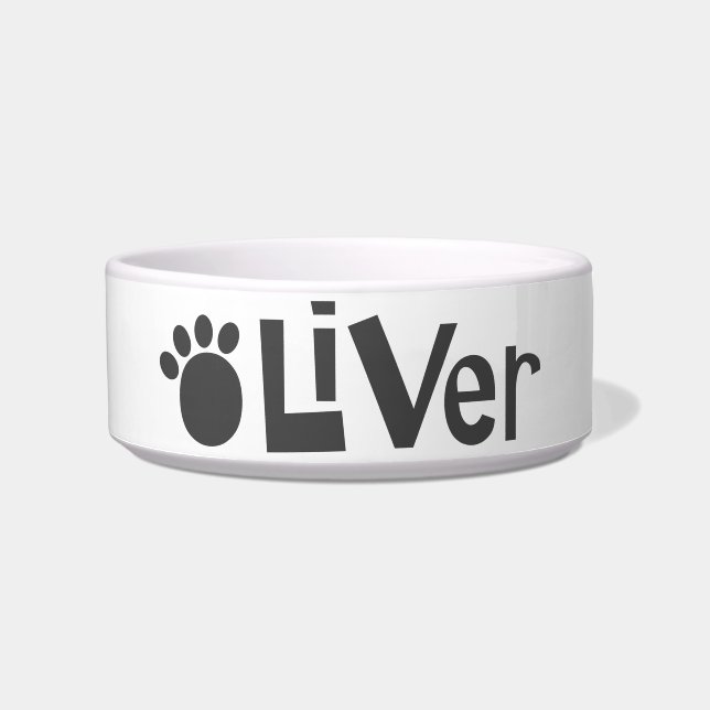 Oliver Paw Print Bowl (Front)