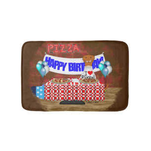 Oliver The Otter is 6 Years Old! Happy Birthday Bath Mat