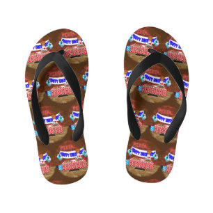 Oliver The Otter is 6 Years Old! Happy Birthday  Kid's Flip Flops