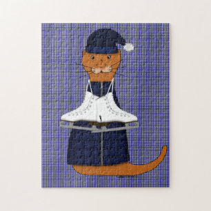Oliver The Otter Skates Jigsaw Puzzle