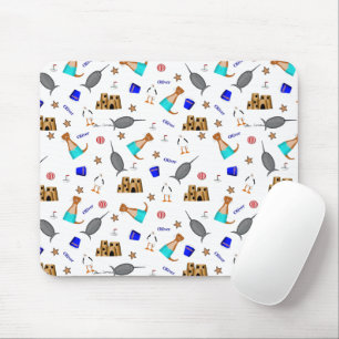Oliver The Otter Summer Beach Vacation Pattern Mouse Mat