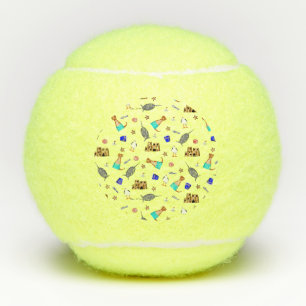 Oliver The Otter Summer Beach Vacation Pattern Tennis Balls