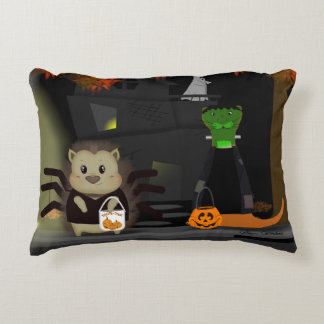 Oliver The Otter Trick or Treating with his Friend Decorative Cushion