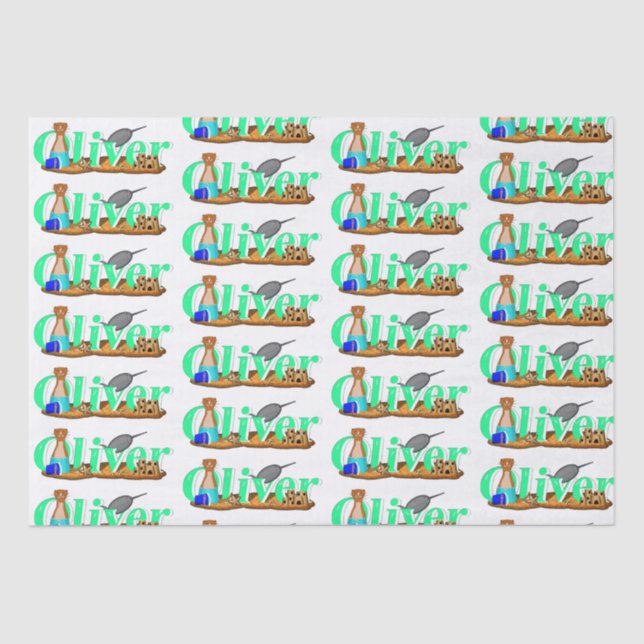 Oliver The Otter's at the Beach Tissue Paper (Front)