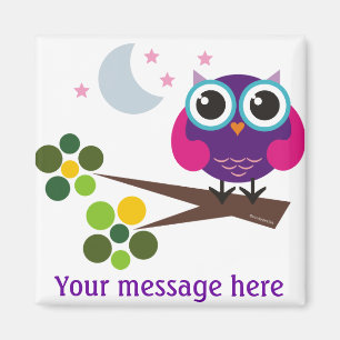 Oliver the Owl Customisable Magnet