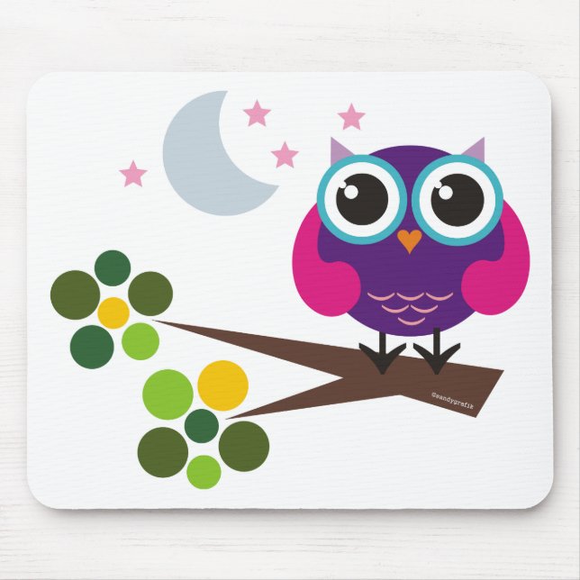 oliver, the owl mouse mat (Front)