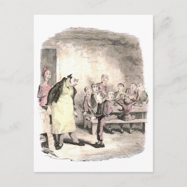Oliver Twist Asks for More Postcard (Front)