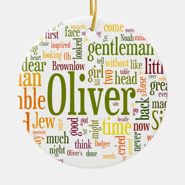 Oliver Twist Ceramic Tree Decoration (Front)