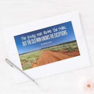 Oliver Wendell Holmes Inspirational Quote "Rules" Rectangular Sticker