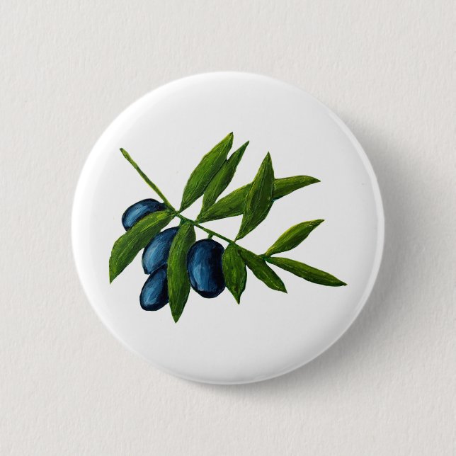 olives 6 cm round badge (Front)