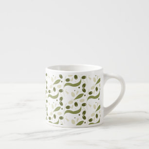 Olives Branch Leaves Pattern Design Espresso Cup