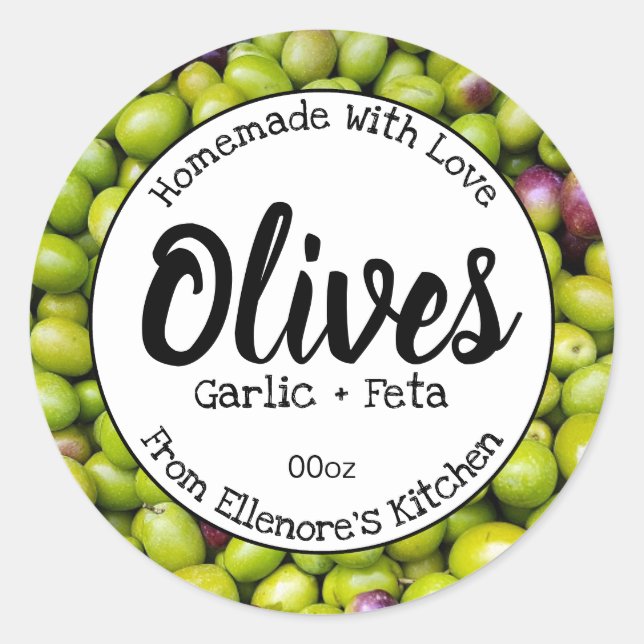 Olives Classic Round Sticker (Front)