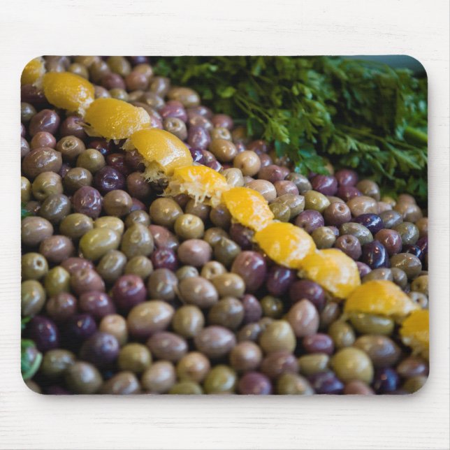 Olives Displayed At Market Mouse Mat (Front)