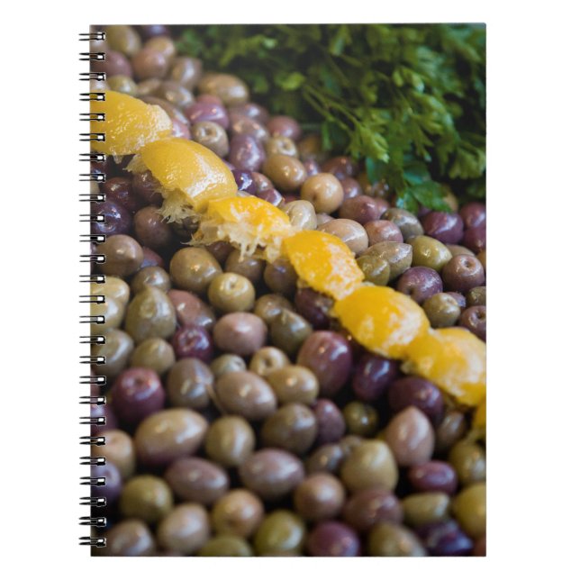 Olives Displayed At Market Notebook (Front)