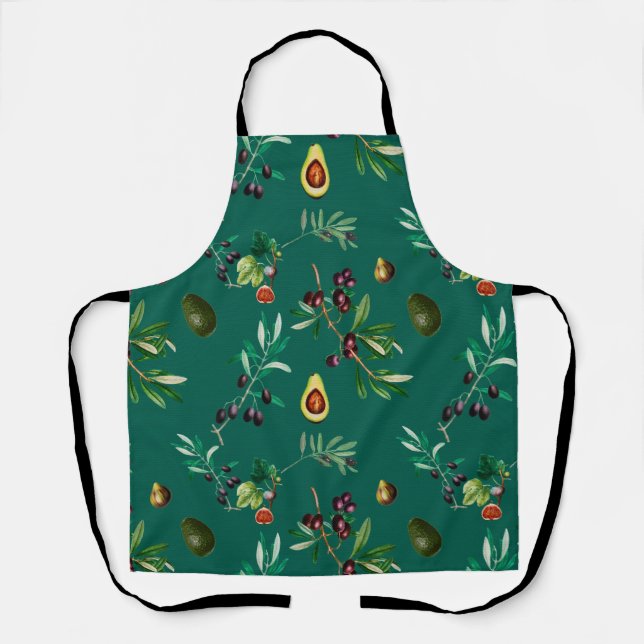 Olives,figs,avocados,Tuscany ,Mediterranean,  Apron (Front)