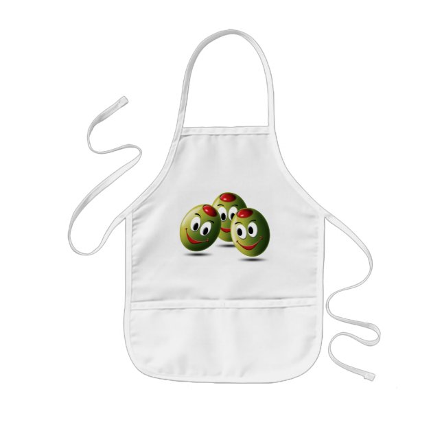 Olives filled with smile kids apron (Front)