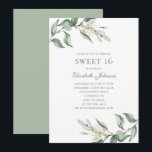Olives. Flowers Sweet 16. Summer 16th birthday Invitation<br><div class="desc">Sweet 16 birthday invitation with olives. Contact me,  please,  if you need additional items.</div>
