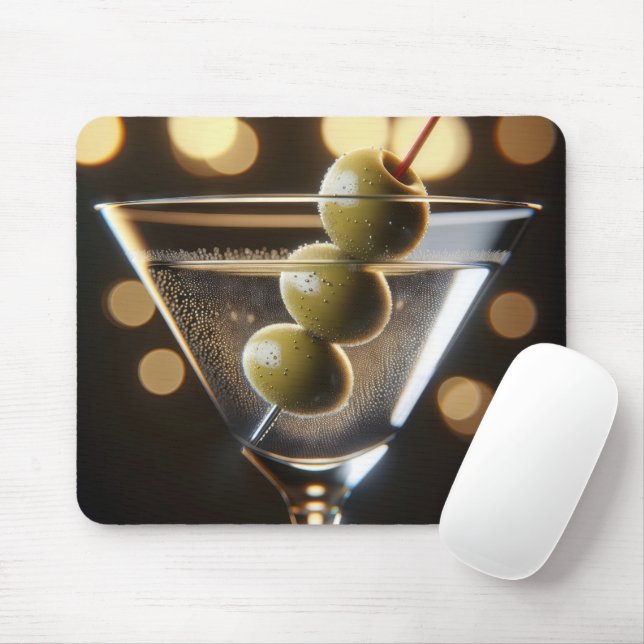 Olives In a Martini Mouse Mat (With Mouse)
