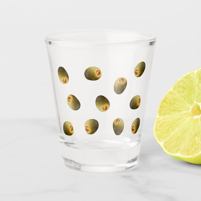 Olives Shot glass (Front)