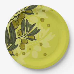 Olives Tree Tapas Party Paper Plate