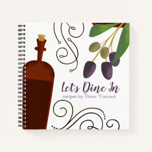 olives vinegar personalised cookbook recipe notebook