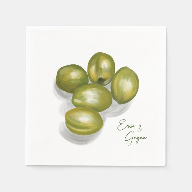 olives wedding napkin (Front)