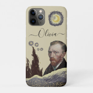 OLIVIA Artistic VanGogh pastel color brown elegant iPhone 11 Pro Case