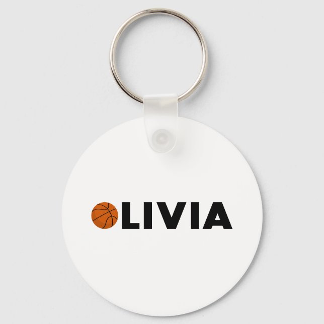 Olivia Basketball Key Ring (Front)