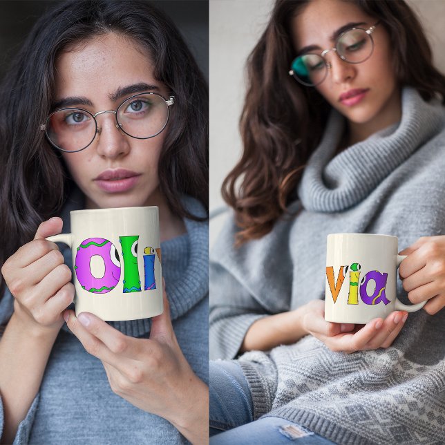 "Olivia" Cartoon Character Name Coffee Mug (Take a look at this very cool "Olivia" cartoon character mug!)