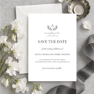 Olivia Christian Wedding Monogram Save the Date