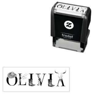 Olivia Cowboy Girl,  Western Cowgirls, Cowboy Girl Self-inking Stamp