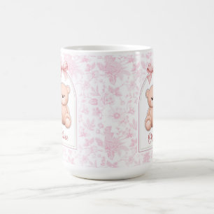 Olivia   Custom Pink Teddy Bear Nursery Design  Coffee Mug