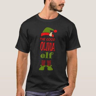 OLIVIA Elf Good Christmas Matching Pajama Party T-Shirt