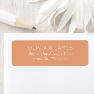 Olivia & James Elegant Peach Minimalist
