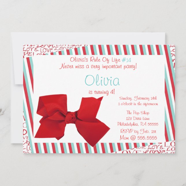 Olivia Love Invitation (Front)