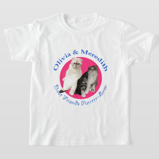 Olivia & Meredith - Best Friends Purrrr-Ever  T-Shirt (Laydown)