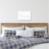 Olivia - Modern Calligraphy Name Design Canvas Print (Insitu(Bedroom))