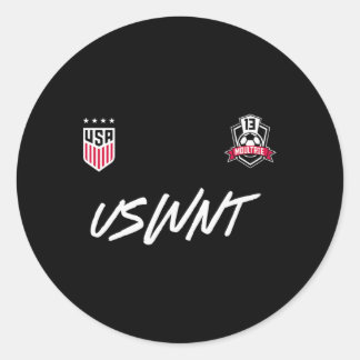 Olivia Moultrie 13 Navy Uswnt Officially Licensed Classic Round Sticker