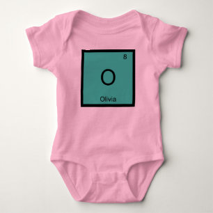 Olivia Name Chemistry Element Periodic Table Baby Bodysuit