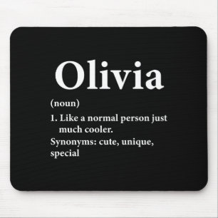 Olivia Name Definition Funny D  Mouse Mat