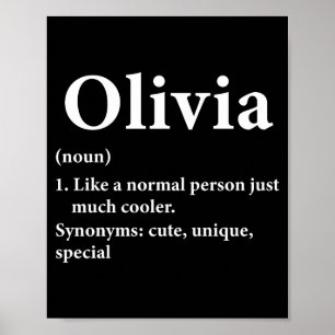 Olivia Name Definition Funny D  Poster