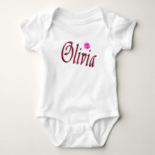 Olivia Name Logo, Baby Bodysuit